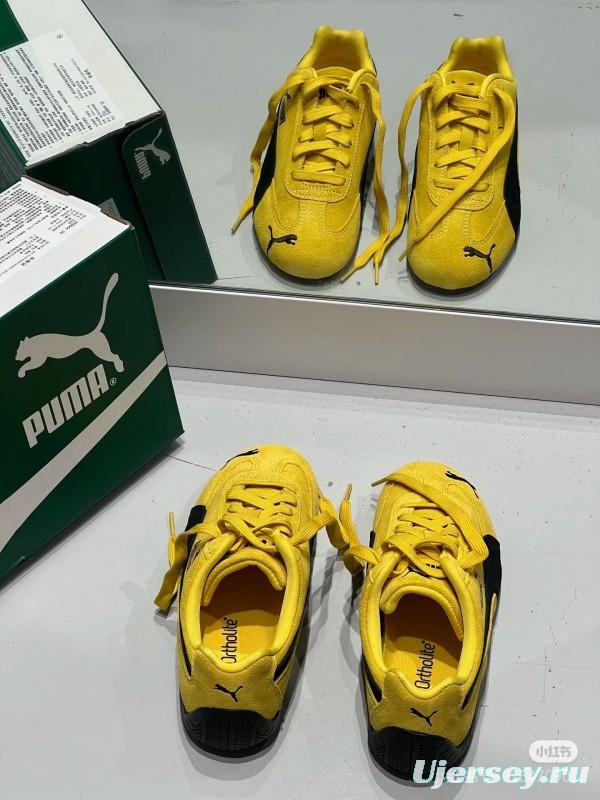2025 Women Puma Yellow Suede Sneakers KFY00260