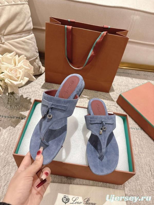 2025 Women LP Blue Suede Slippers LY00350