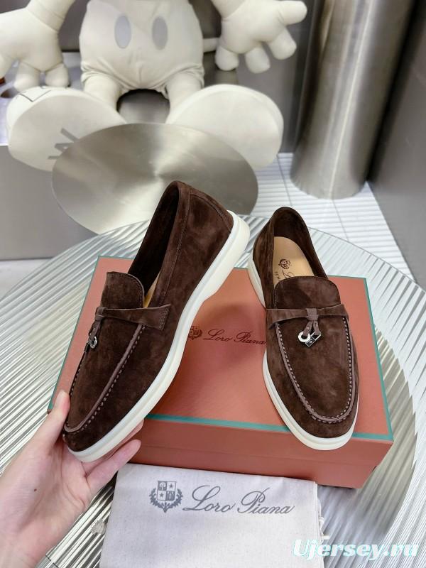 2024 Men LP Brown Suede Loafers MJ00270