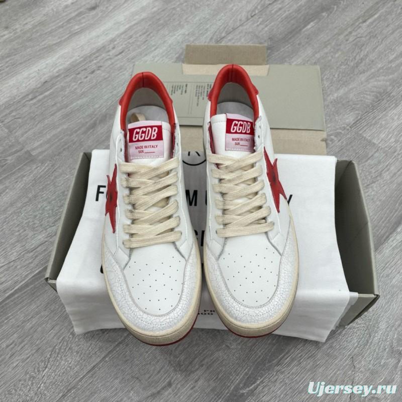 2024 Unisex GGDB White Red Leather Sneakers MJ00260