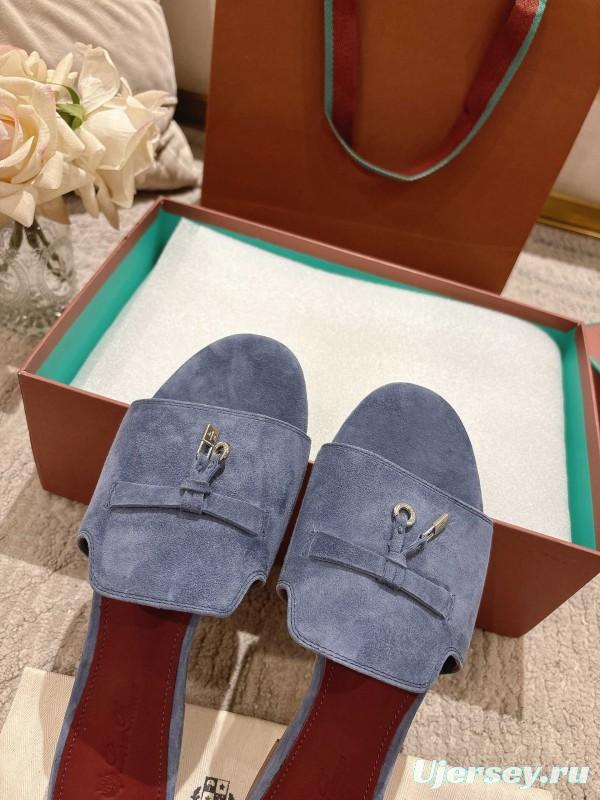 2025 Slippers LP Blue Suede Slippers LY00270