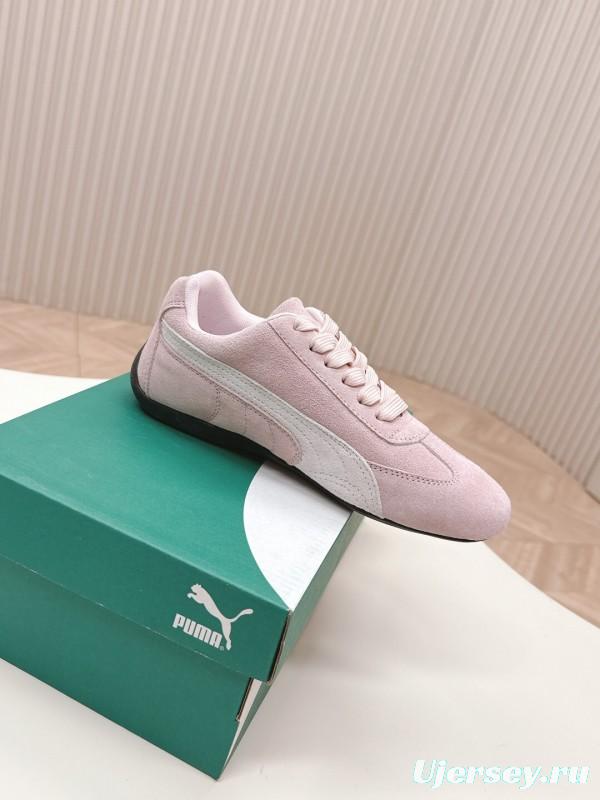 2025 Women Puma Pink Suede Sneakers LY00280