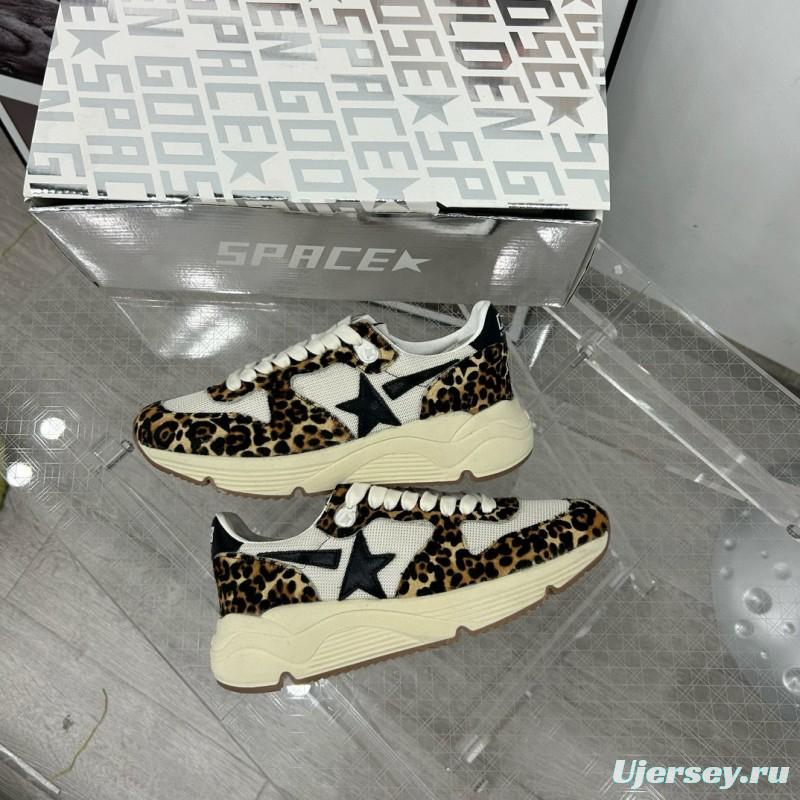 2024 Unisex GGDB White Black Leopard Mesh Leather Sneakers