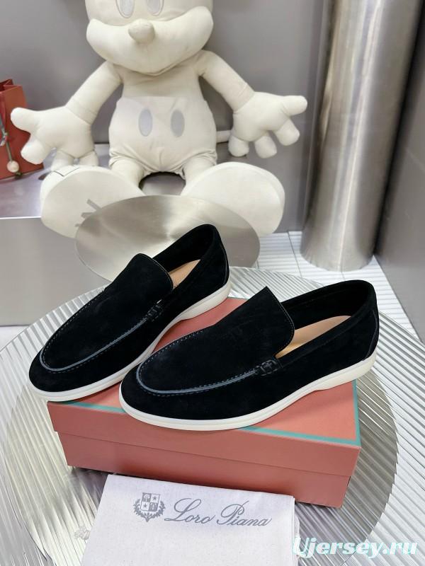 2024 Unisex LP Black Suede Loafers MJ00270
