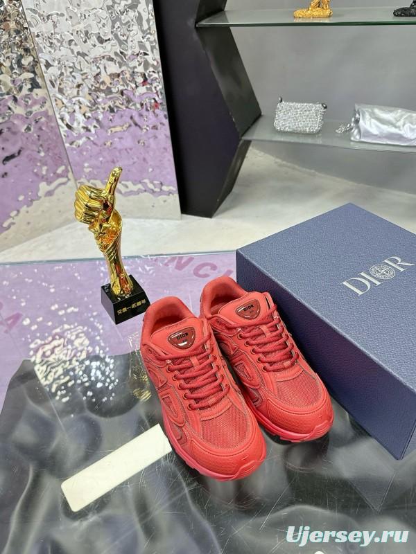 2024 Unisex Dior Red Mesh Technology Fabric B30 Sneakers Collaboration MJ00330