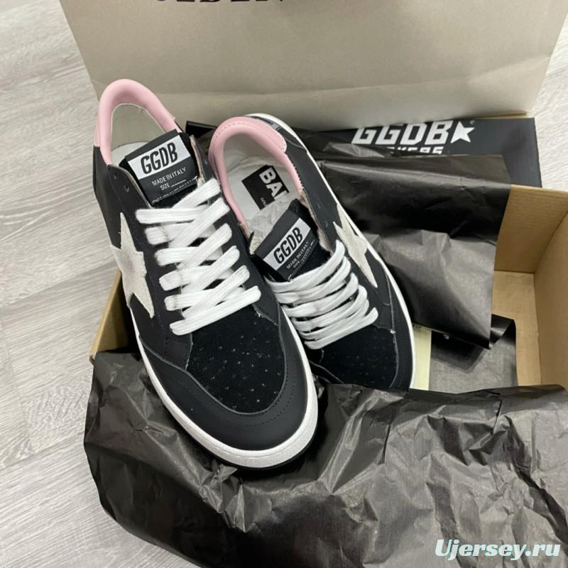 2024 Unisex GGDB Black Pink Leather Suede Sneakers MJ00260