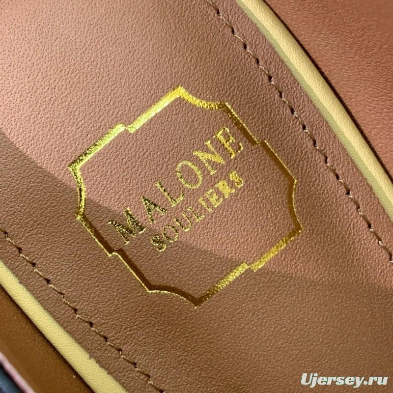 2025 Women Malone Souliers Black Yellow Leather Pumps