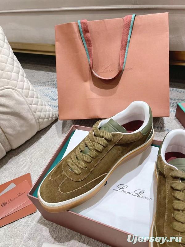 2025 Unisex Le Parmentier Olive Green Suede Leather Sneakers High Version LY00320(F)/LY00330(M)