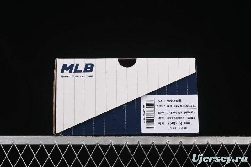 Adidas NY MLB Chunky Liner Embo Monogram New York Yankees Height-Increasing Thick Sole Casual Running Shoes - 3ASXV015N50BLS