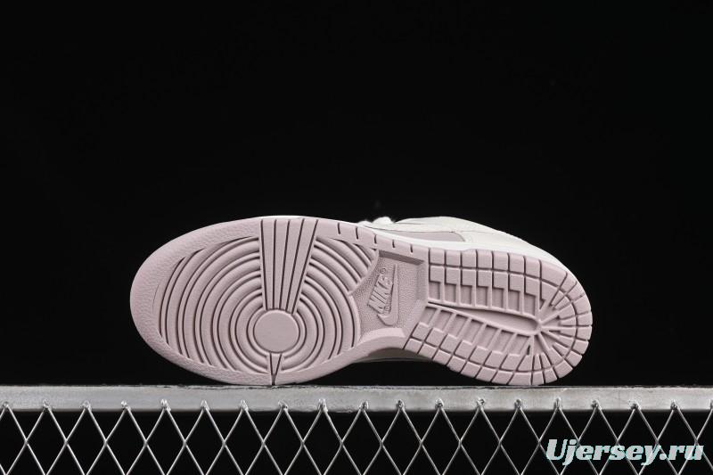 Nike SB Dunk Low White Light Purple Embossed Low-Top Casual Skate Shoes IH0639-011