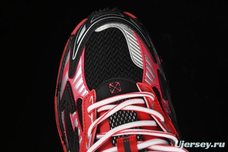 Off-White Be Right Low-Top Lifestyle Casual Shoes in Black Red