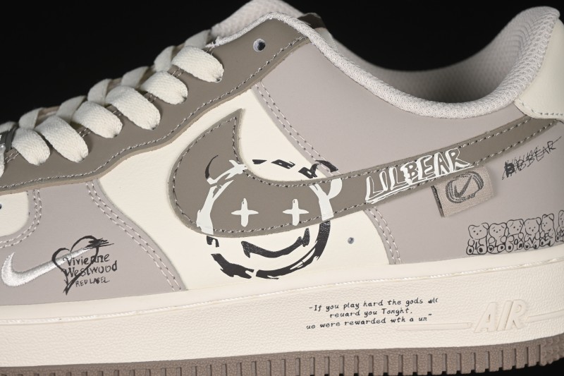 Nike Air Force 1'07 Low Smiling Bear Casual Sneakers - DB3301-881