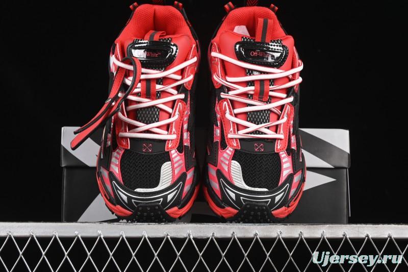 Off-White Be Right Low-Top Lifestyle Casual Shoes in Black Red