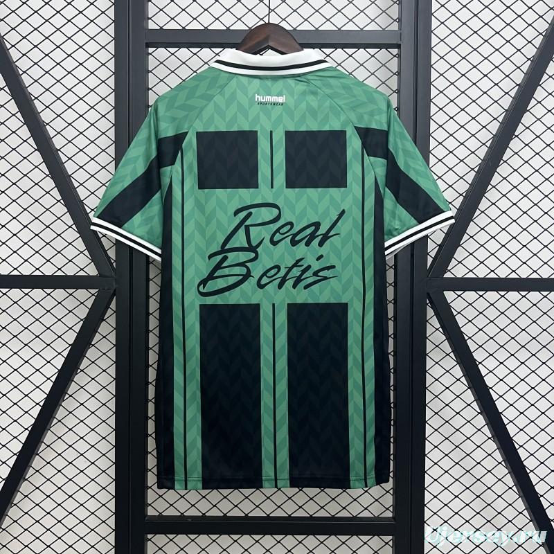 25/26 Real Betis Green with Black Vertical Stripes Jersey