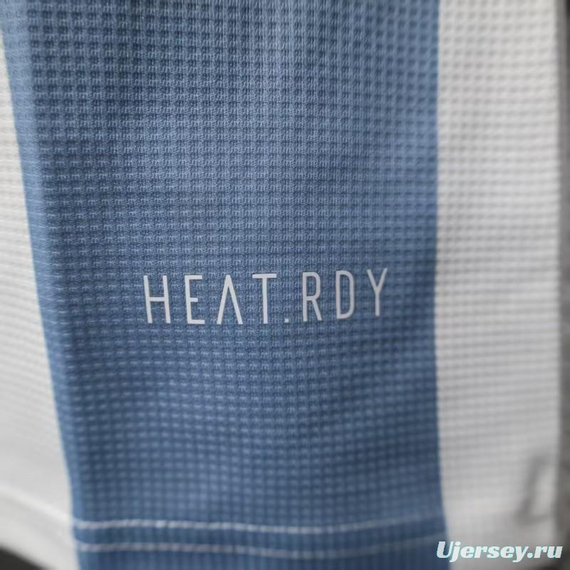 Player Version 2025 Argentina Blue with Messi Celebration Print Jersey