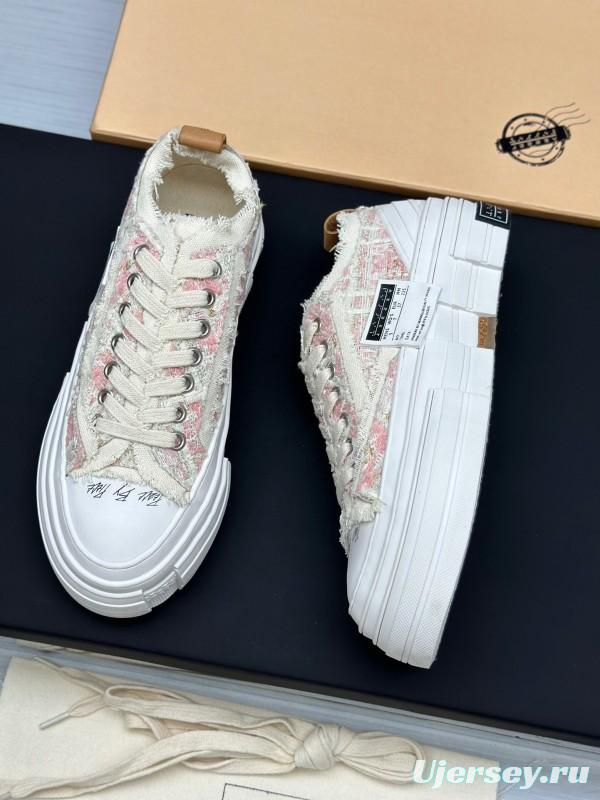 2025 Unisex XVESSEL White Canvas Plimsolls Distressed Design AS00260