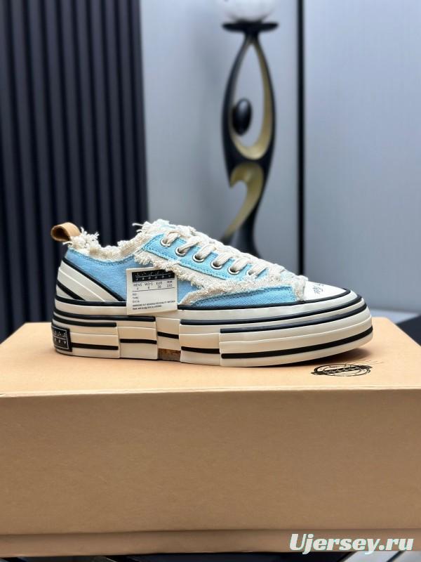 2025 Unisex XVESSEL Light Blue White Canvas Plimsolls Vulcanized AS00240