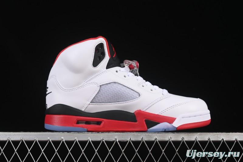 Nike Air Jordan 5 Retro Fire Red Black Tongue Basketball Shoes - HQ7978-101