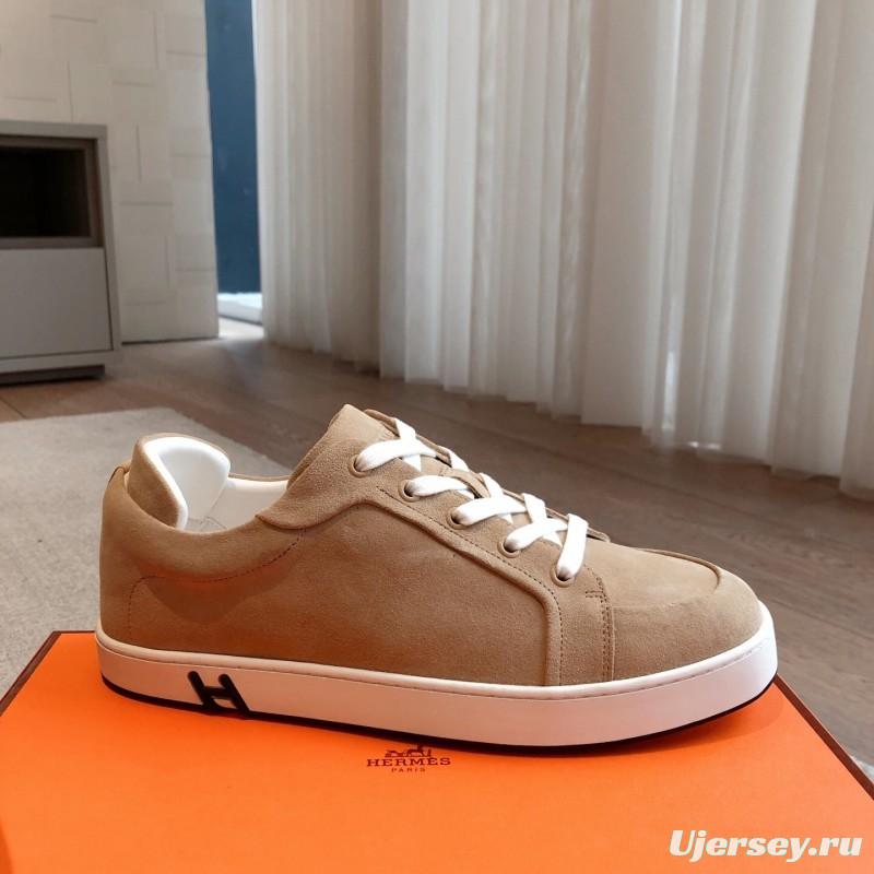 2025 Unisex H Brown Beige Suede Sneakers AS00380