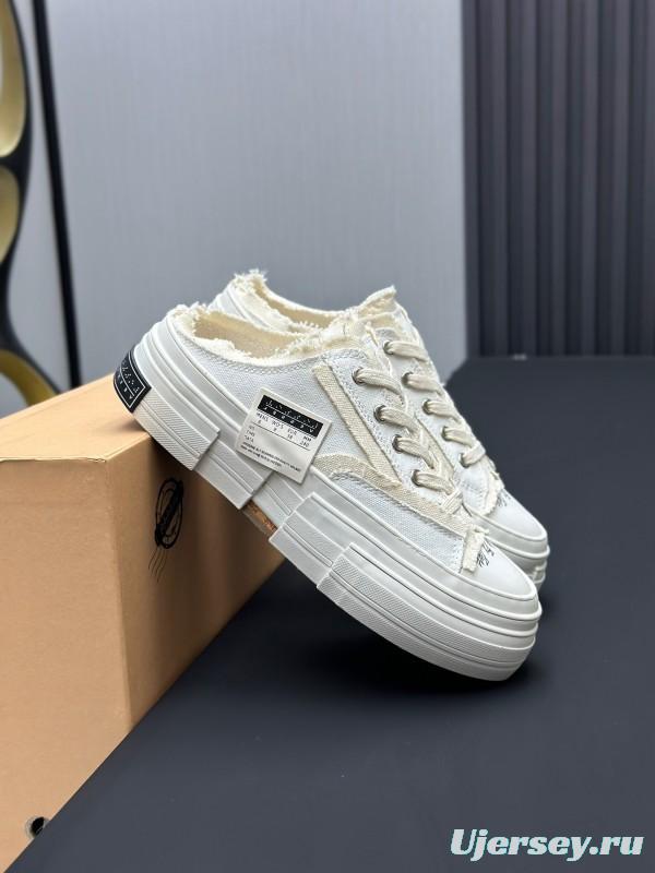 2025 Unisex XVESSEL White Canvas Plimsolls Vulcanized AS00240