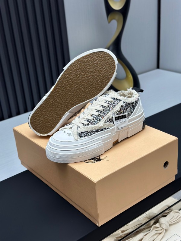 2025 Unisex XVESSEL White Black Canvas Plimsolls Vulcanized AS00260