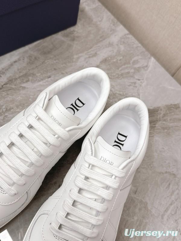 2025 Unisex Dior Black White Grey Leather Suede Sneakers Matchpoint KFY00300