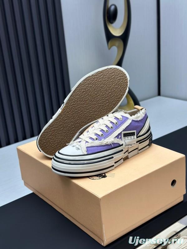 2025 Unisex XVESSEL Purple White Canvas Plimsolls Vulcanized AS00240