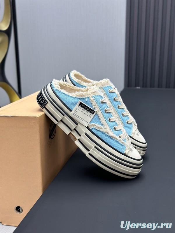 2025 Unisex XVESSEL Blue White Canvas Plimsolls Vulcanized AS00240