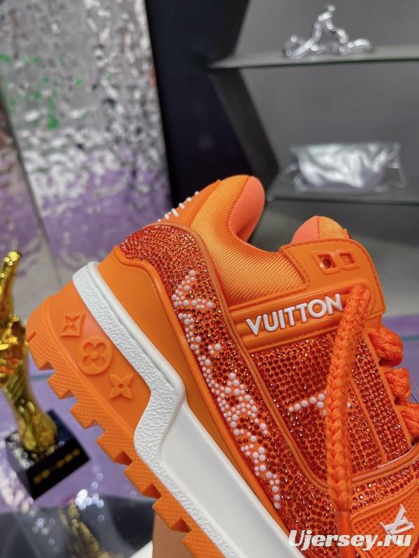 2025 Unisex Louis Vuitton Orange Crystal Plimsolls Bing Bing AS00420