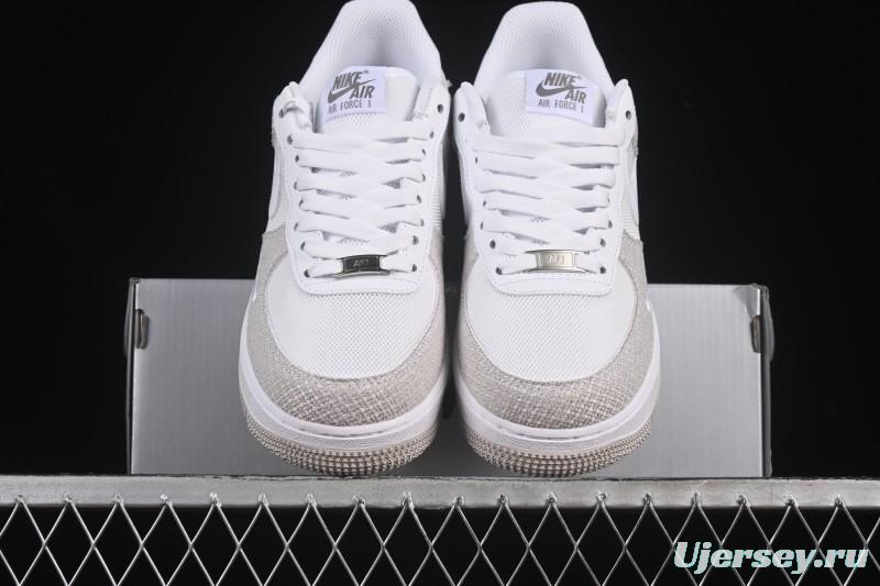 Nike Air Force 1'07 Low Denim Small Swoosh Casual Sneakers - ZH0316-092