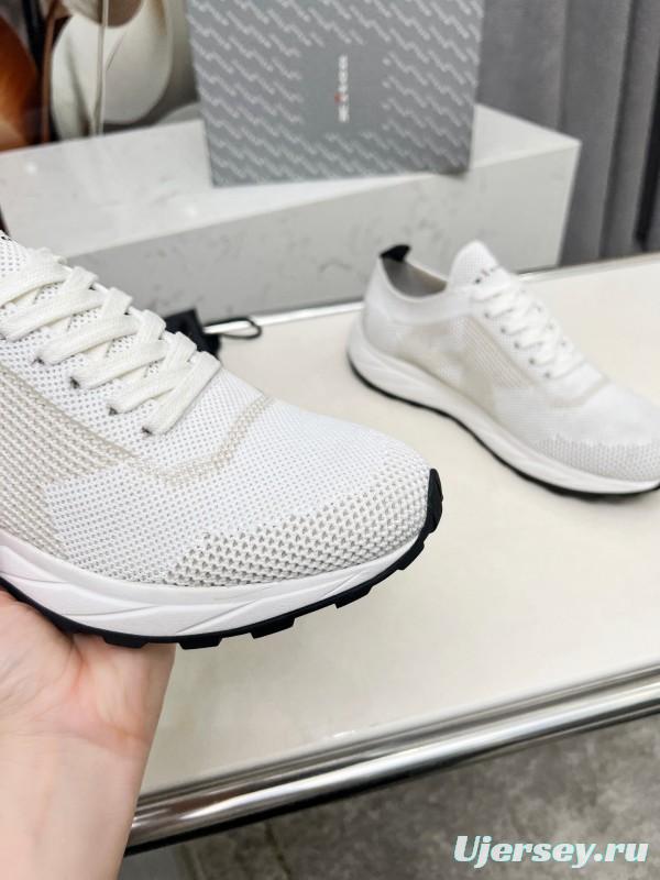 2025 Men Kiton White Beige Knit Sneakers Original MD Rubber Sole AS00320