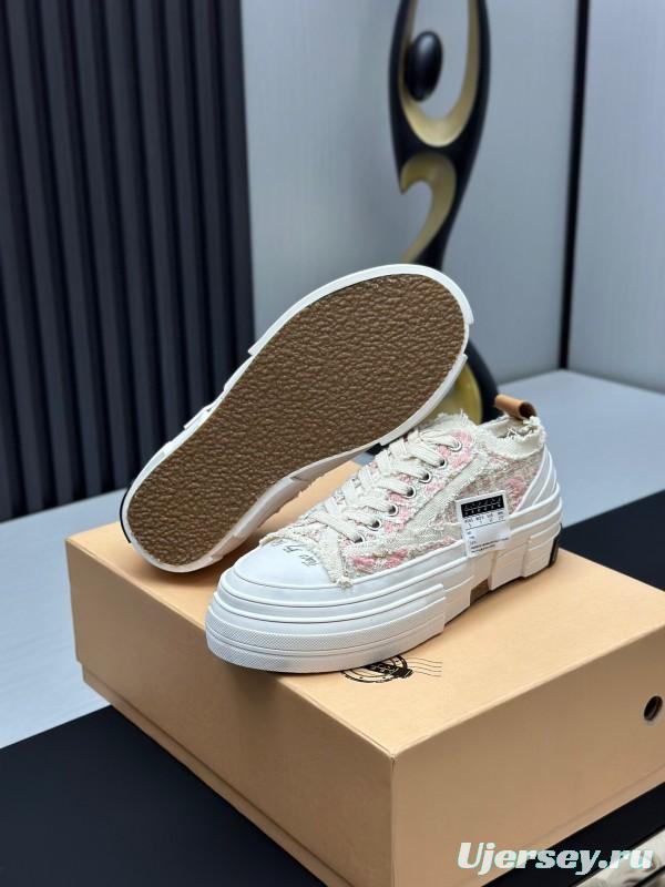 2025 Unisex XVESSEL White Canvas Plimsolls Distressed Design AS00260