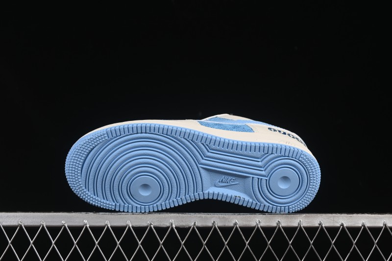 Nike Air Force 1 '07 Low Gucci Collaboration Ice Blue Low-Top Casual Sneakers - DF0188-067