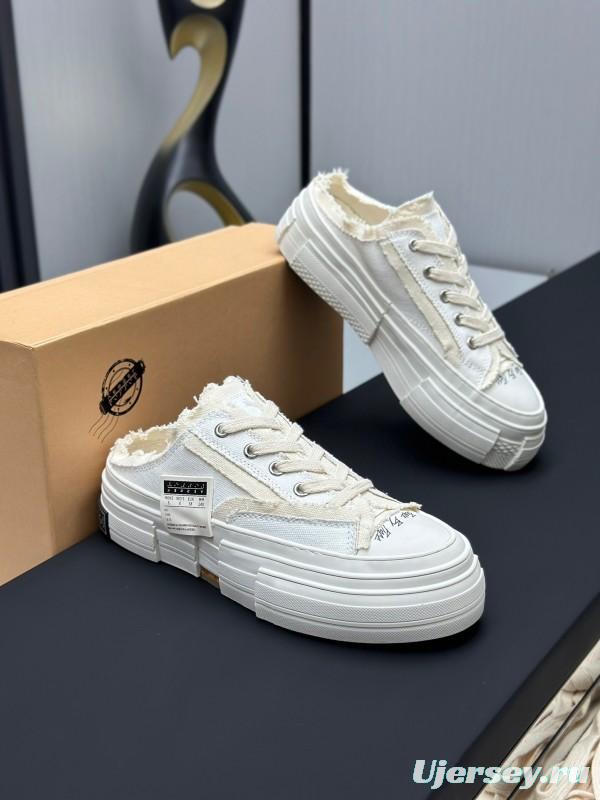 2025 Unisex XVESSEL White Canvas Plimsolls Vulcanized AS00240