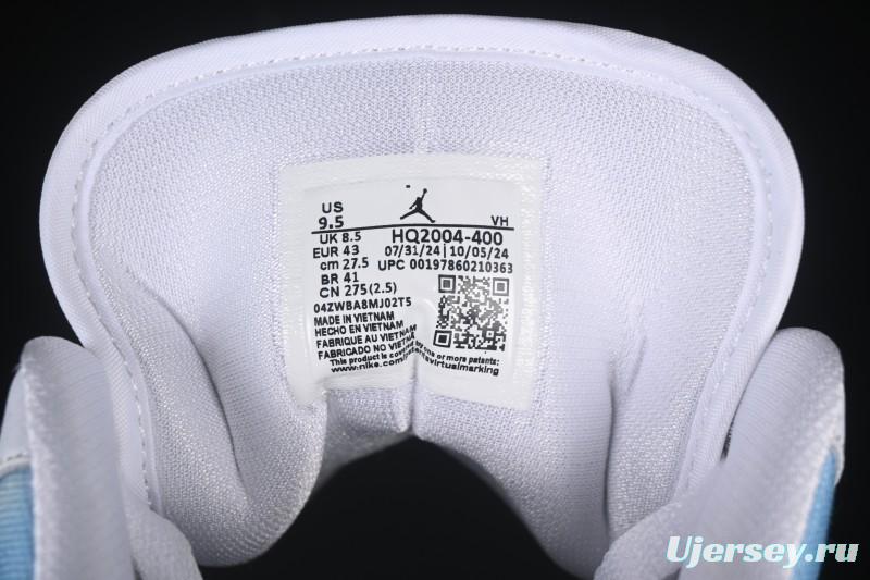 Nike Air Jordan 1 Low Worn Blue Denim Casual Sneakers - HQ2004-400