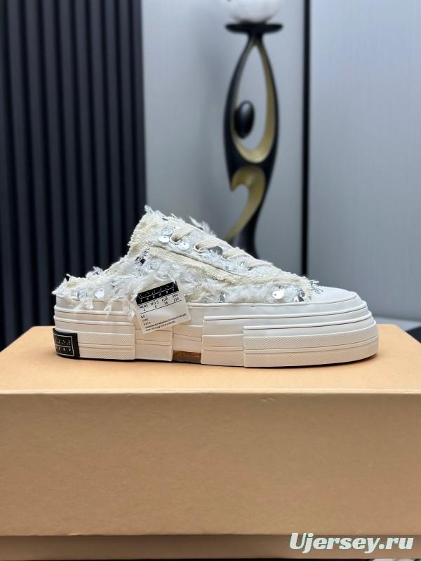 2025 Unisex XVESSEL White Canvas Plimsolls Vulcanized AS00260