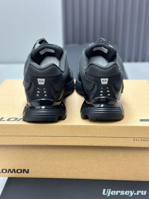2025 Unisex SALOMON Black Leather Mesh Outdoor Casual KFY00320