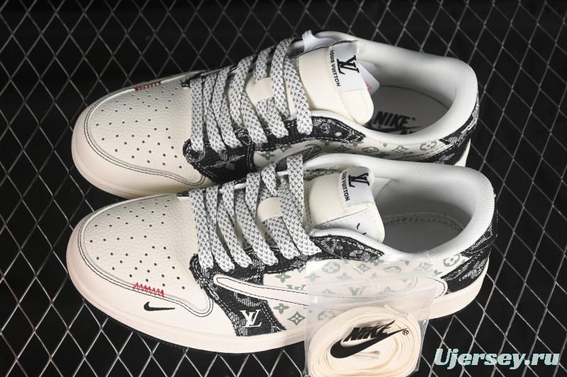 Nike Travis Scott x Fragment Design x Air Jordan 1 Low OG SP AJ1 Low Top Casual Sneakers - YX5066-327