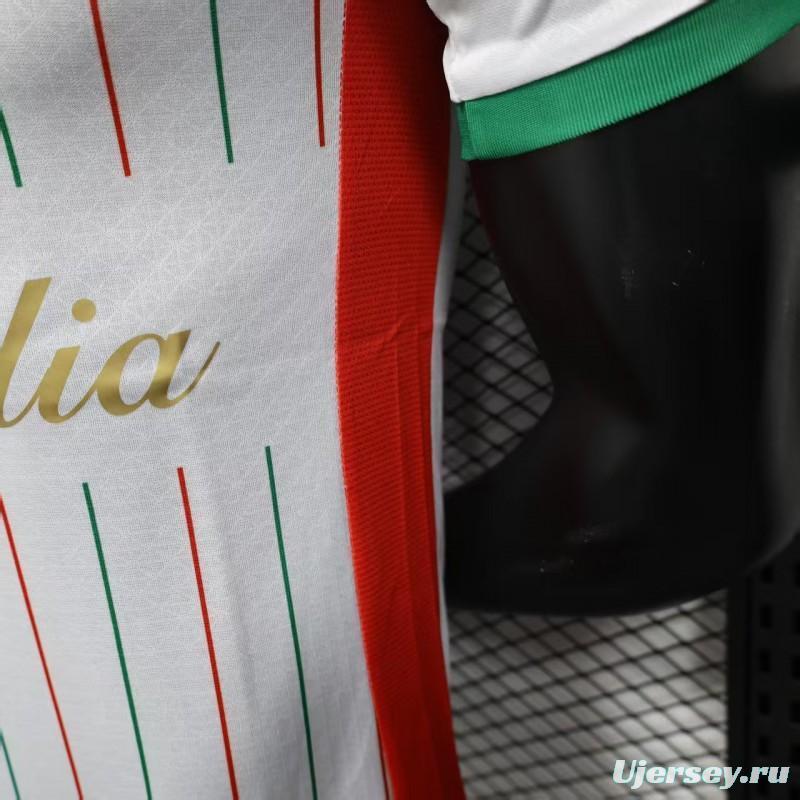 Player Version 2025 Palestina White with Red and Green Pinstripe Jersey