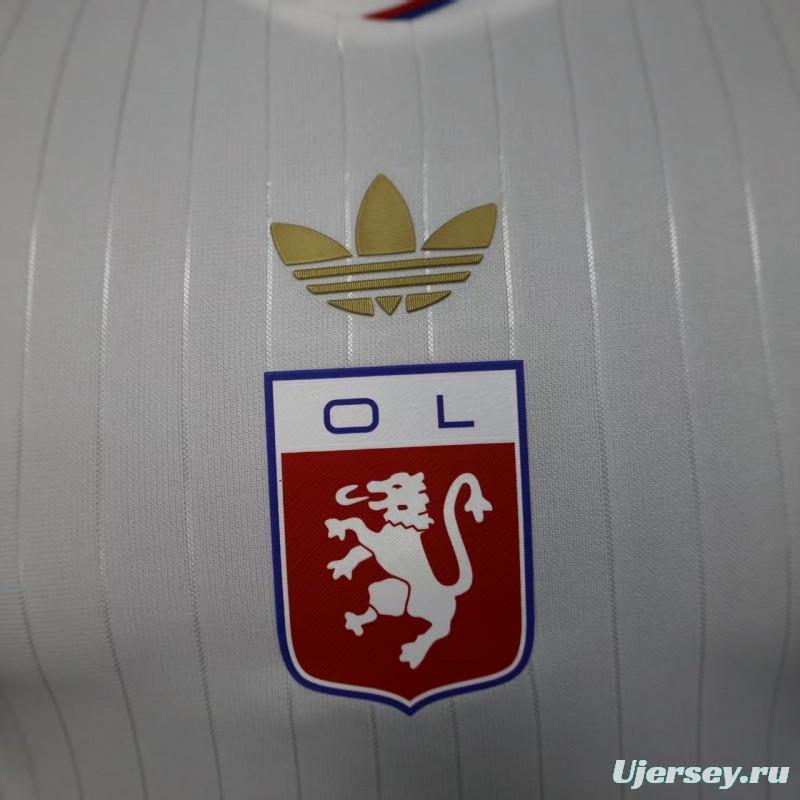 Player Version 25/26 Olympique Lyonnais Lyon White 50Th Anniversary Jersey