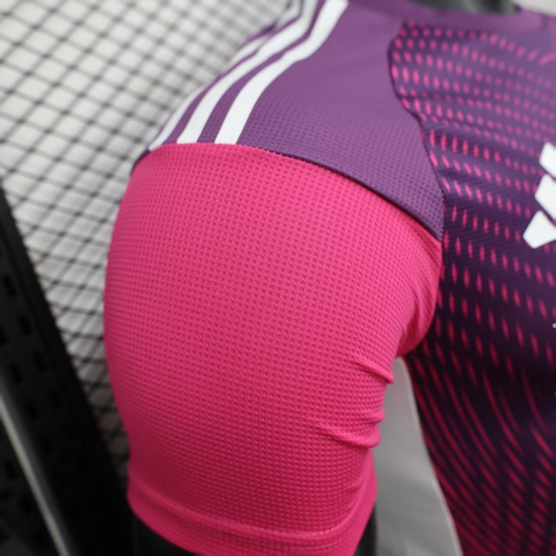 Player Version 25/26 Real Madrid Purple Pink with Geometric Wave Pattern Jersey