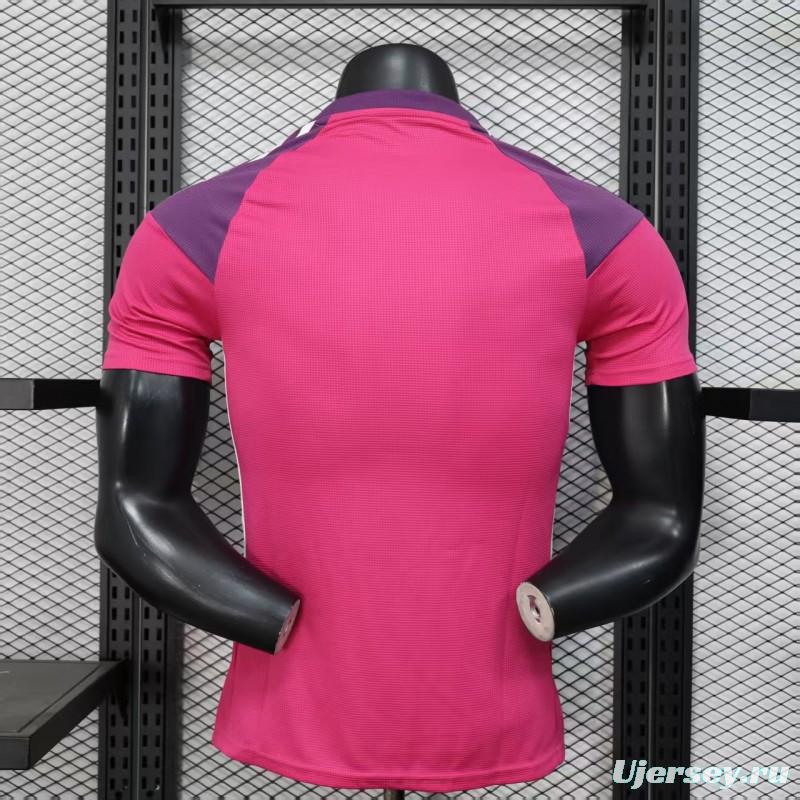 Player Version 25/26 Real Madrid Purple Pink with Geometric Wave Pattern Jersey