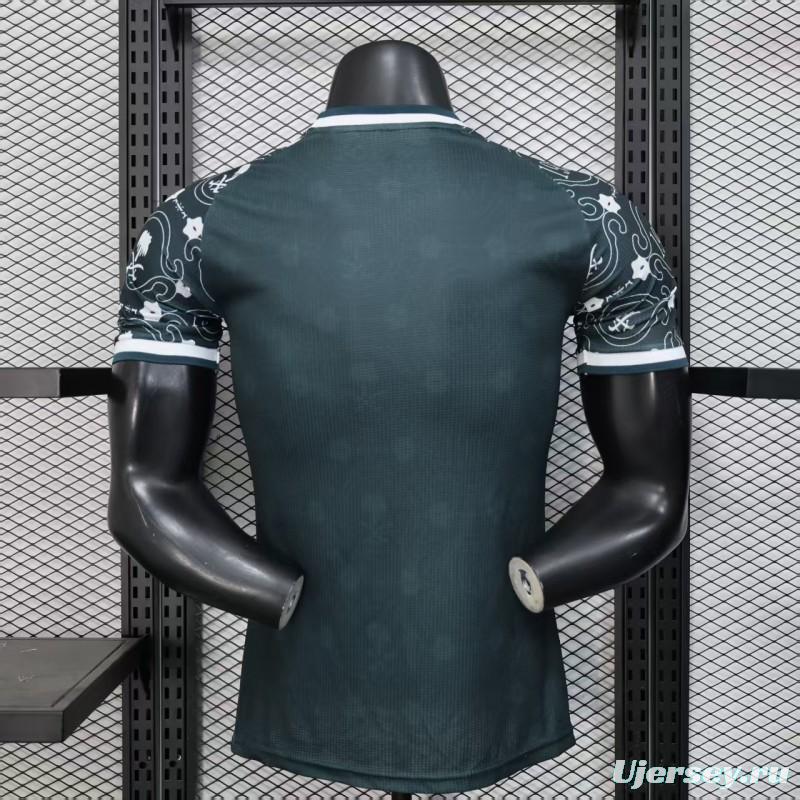 Player Version 25/26 Al-Ahli Saudi Dark Green with Traditional Arabic Pattern Jersey