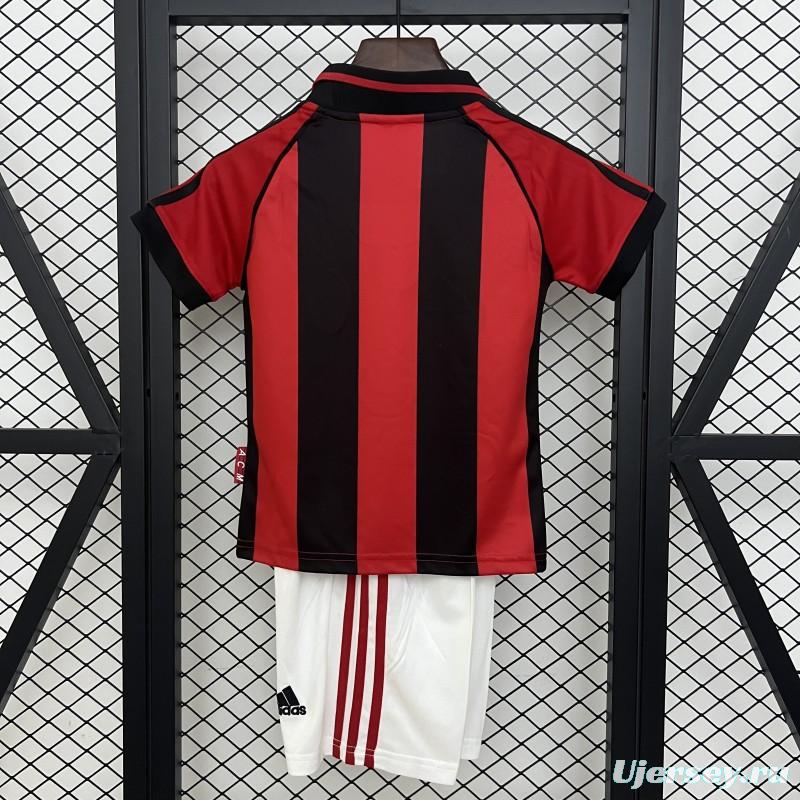 98/99 Kids AC Milan Home Size 16-28 Jersey
