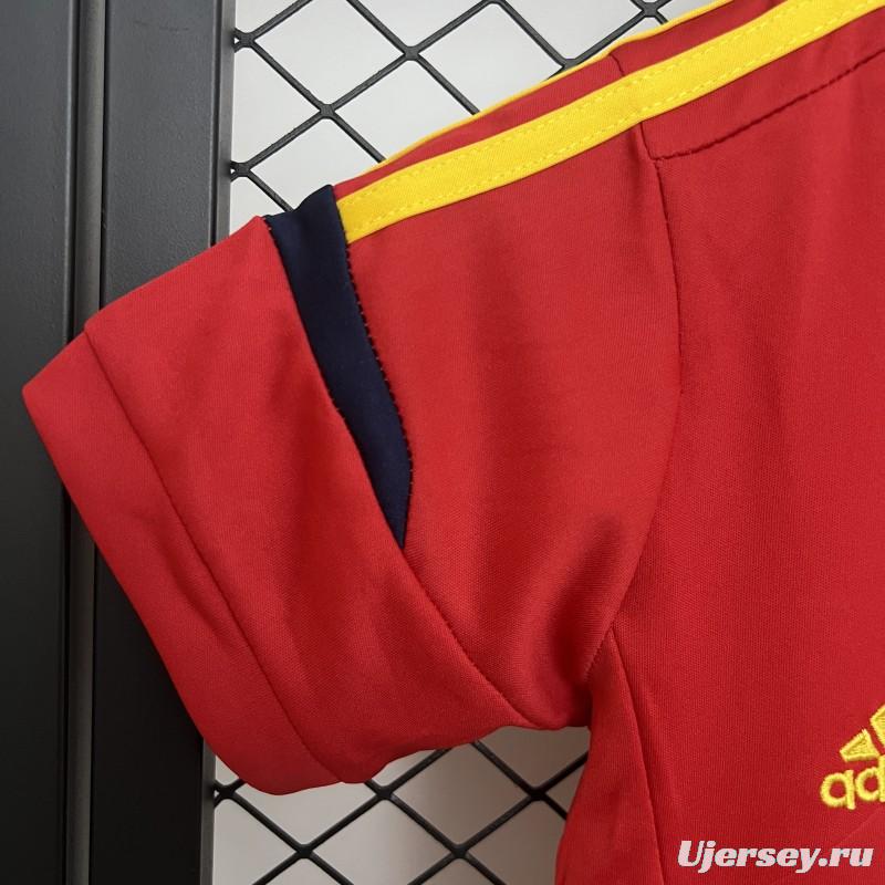 2012 Kids Spain Home Size 16-28 Jersey