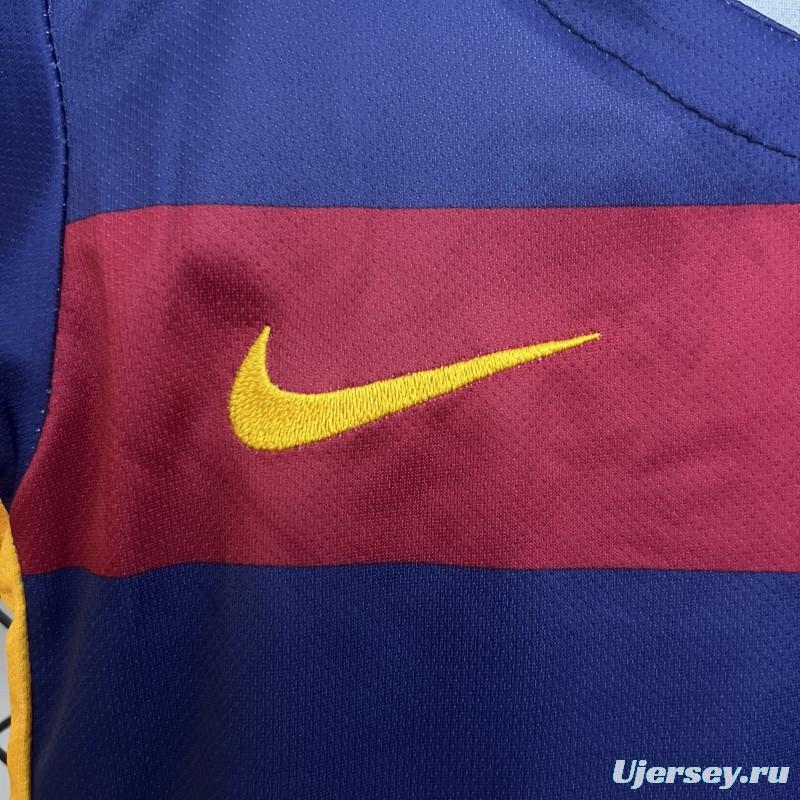 Retro 15/16 Kids Barcelona Home Size 16-28 Jersey