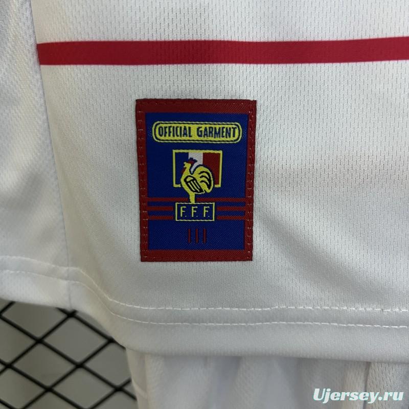 Retro 1998 Kids France Away Size 16-28 Jersey