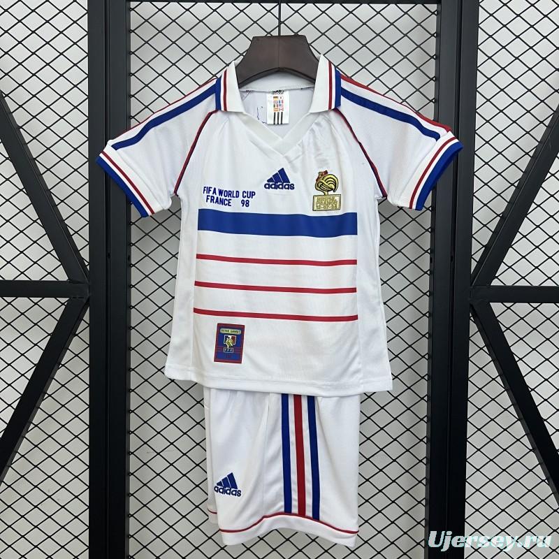 1998 Kids France Away Size 16-28 Jersey
