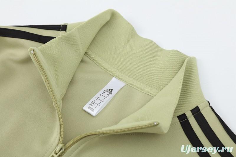 2025 Adidas Light Green/Black Full Zipper Jacket +Long Pants