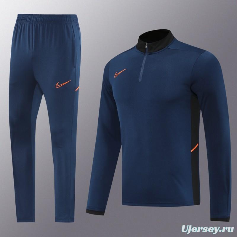 2025 Nike Navy Full Hoodie Zipper Jacket +Long Pants
